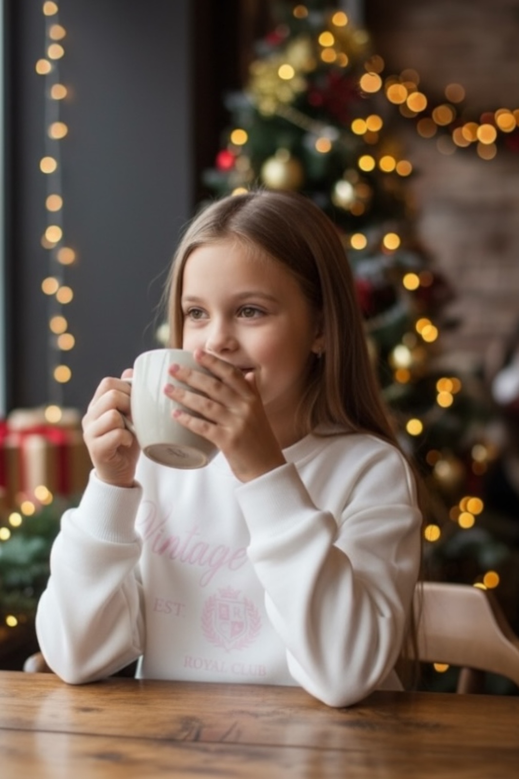 MBM Світшот mbm білий на дівчинку