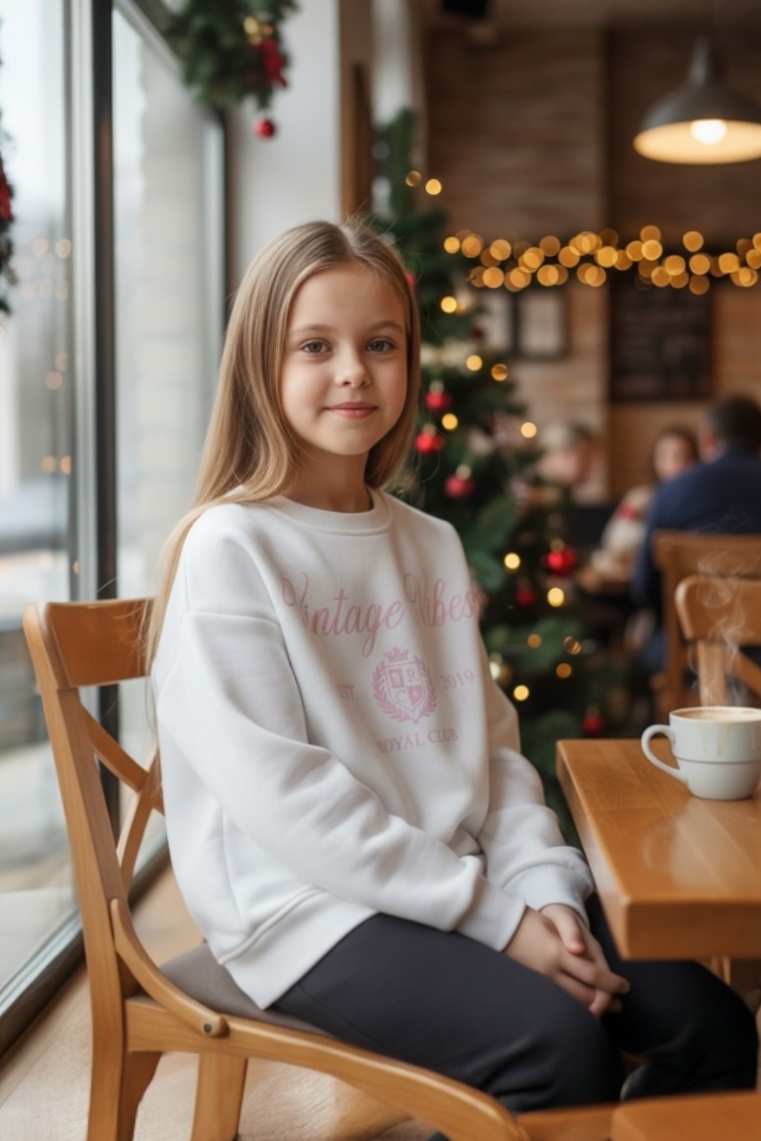 MBM Світшот mbm білий на дівчинку