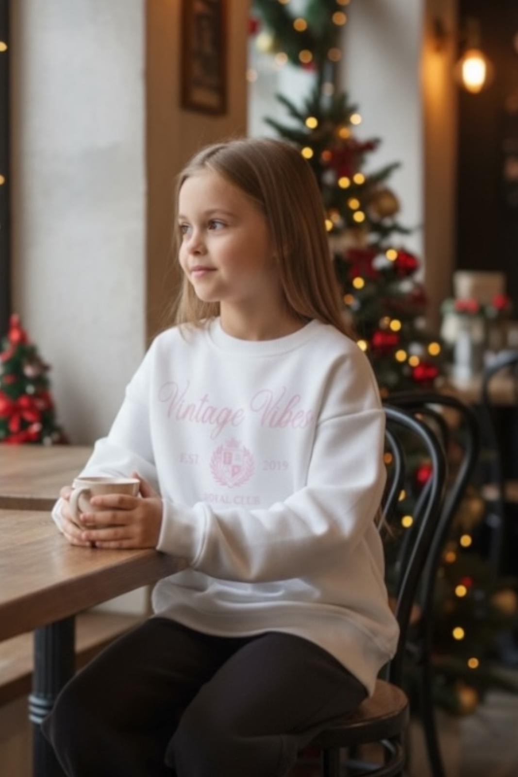 MBM Світшот mbm білий на дівчинку