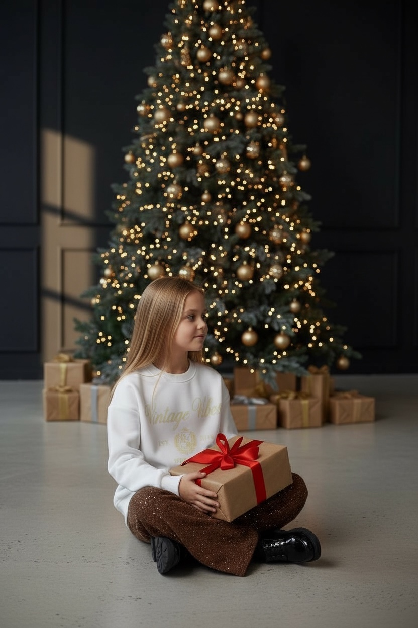 MBM Світшот mbm білий на дівчинку