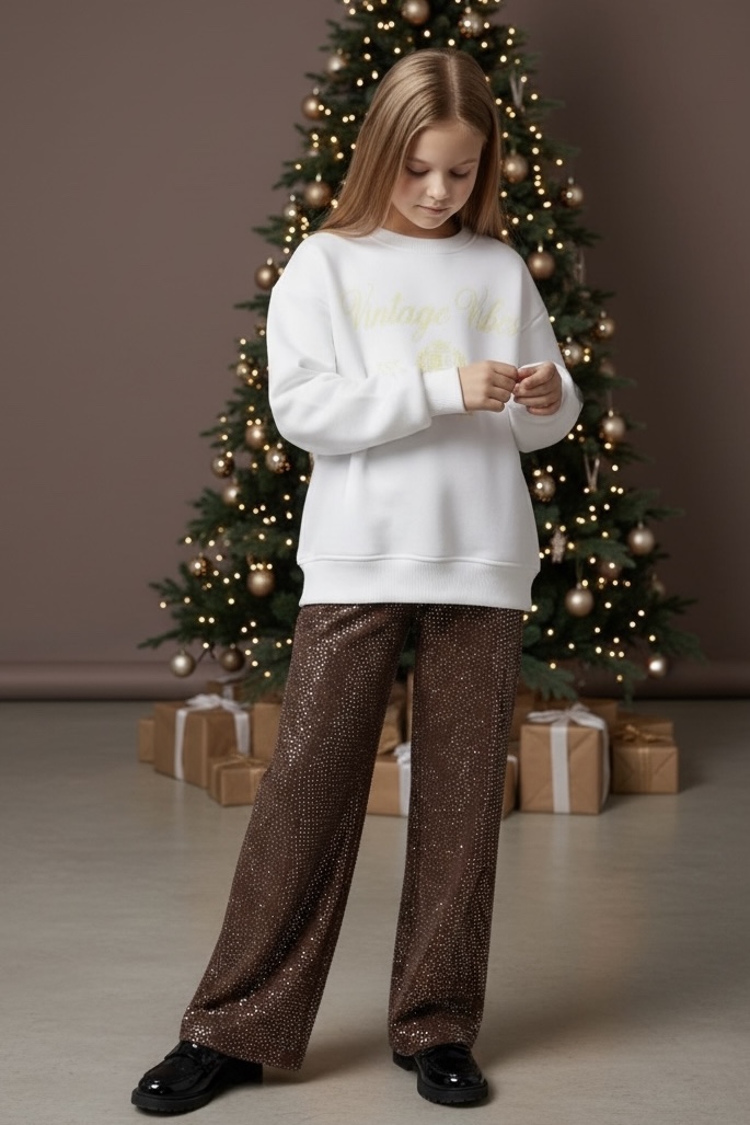 MBM Світшот mbm білий на дівчинку