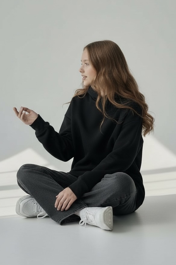 MBM Худі mbm чорний на дівчинку