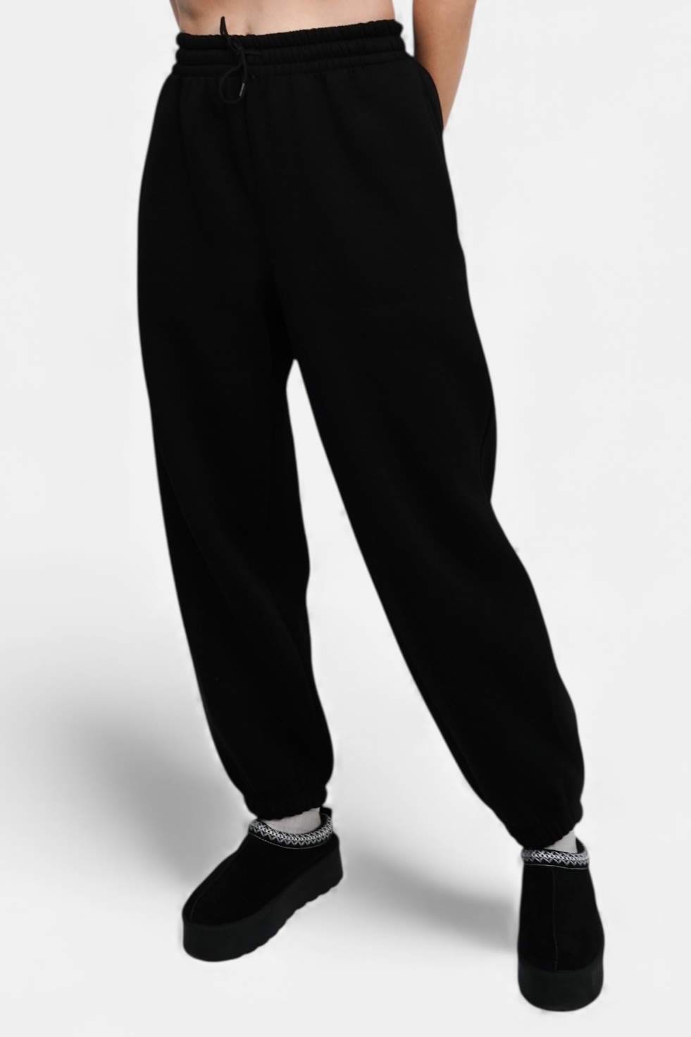 MBM Штани спортивні mbm чорні жіночі теплі