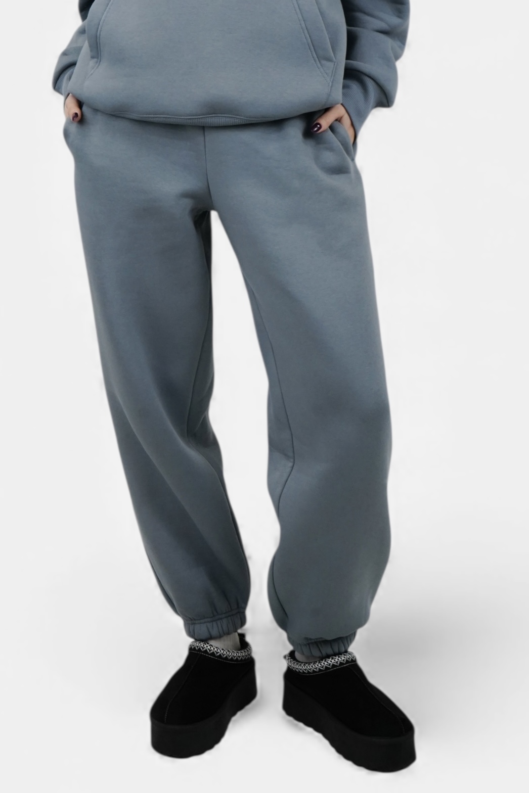 MBM Штани спортивні mbm сірі жіночі теплі
