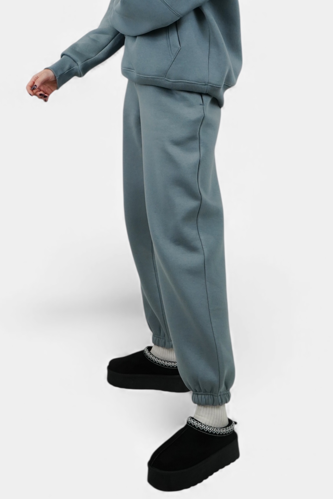 MBM Штани спортивні mbm сірі жіночі теплі