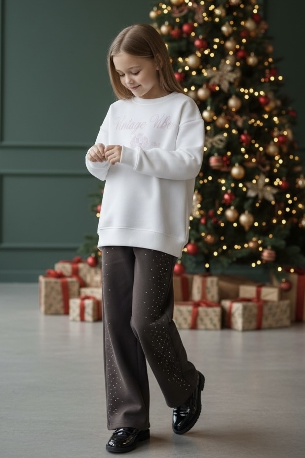 MBM Світшот mbm білий на дівчинку