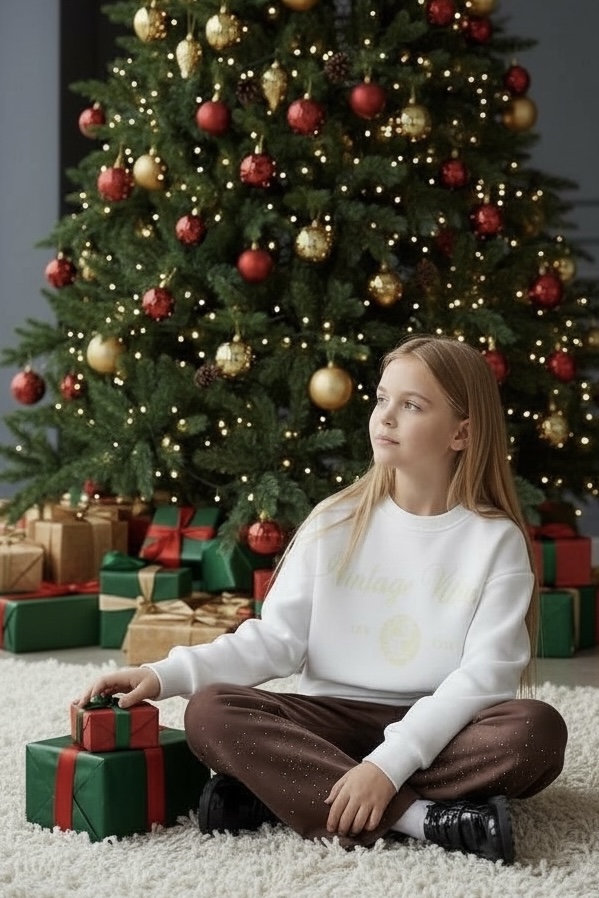 MBM Світшот mbm білий на дівчинку