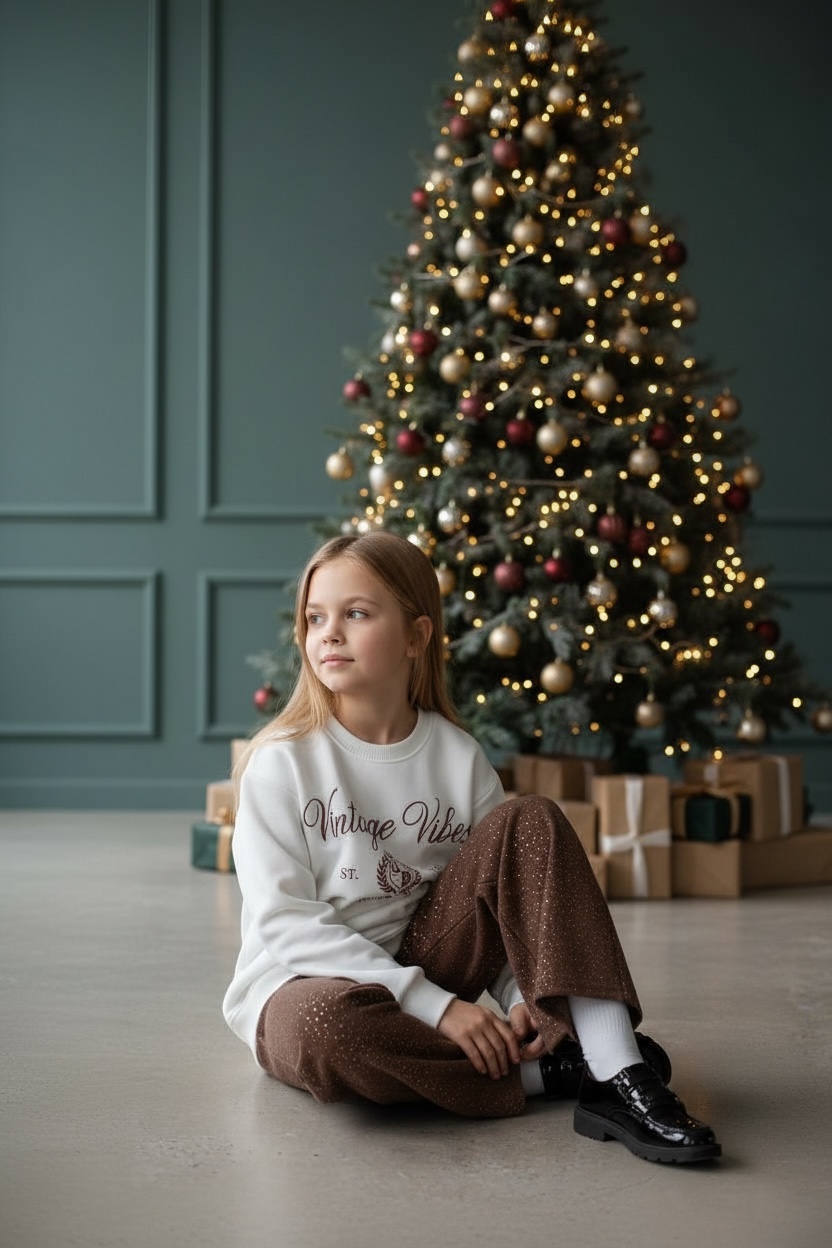 MBM Світшот mbm білий на дівчинку