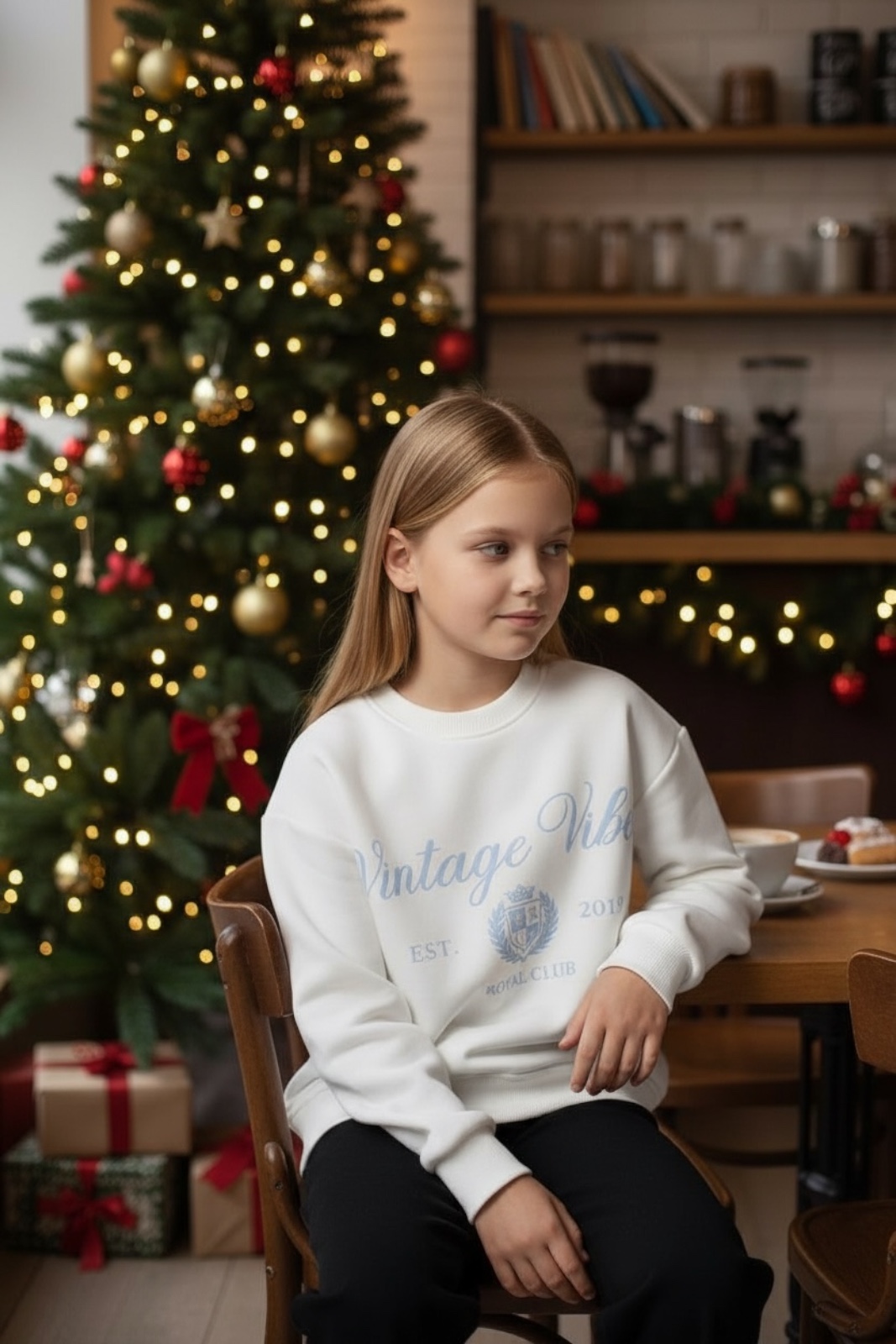 MBM Світшот mbm білий на дівчинку