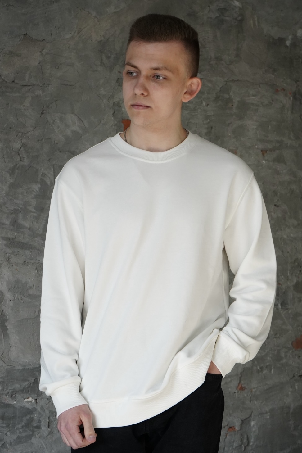 MBM Світшот mbm чистий біло молочний чоловічий