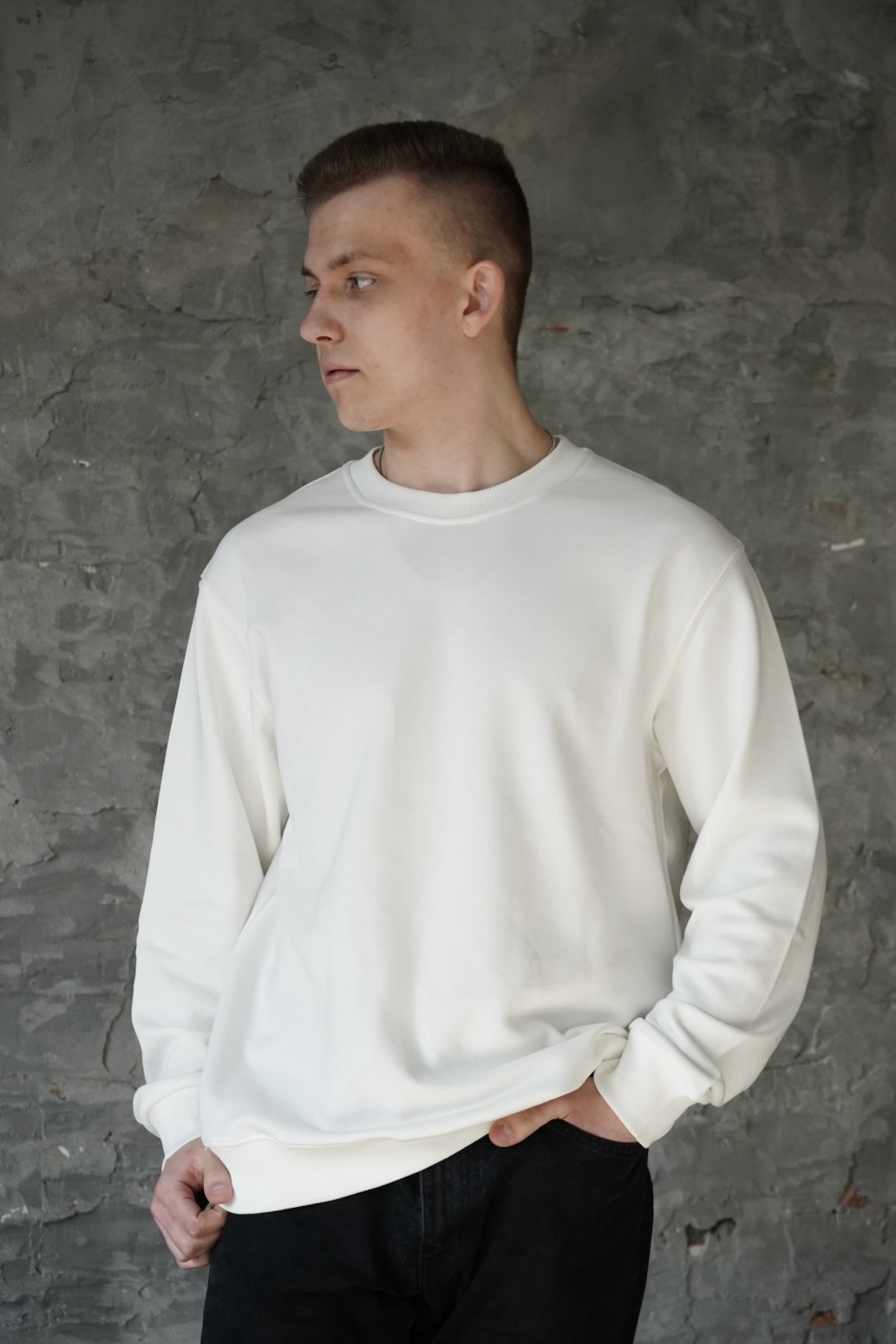 MBM Світшот mbm чистий біло молочний чоловічий