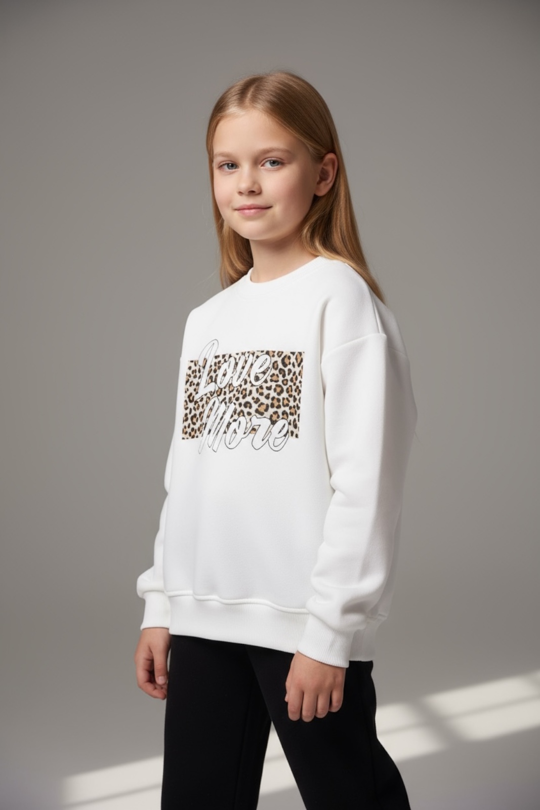 MBM Світшот mbm білий для дівчинки