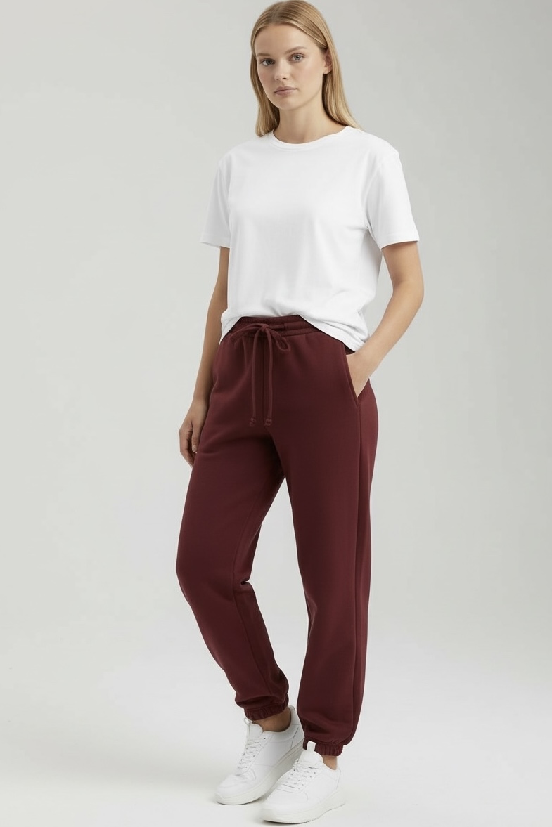 MBM Штани спортивні mbm бордові жіночі теплі