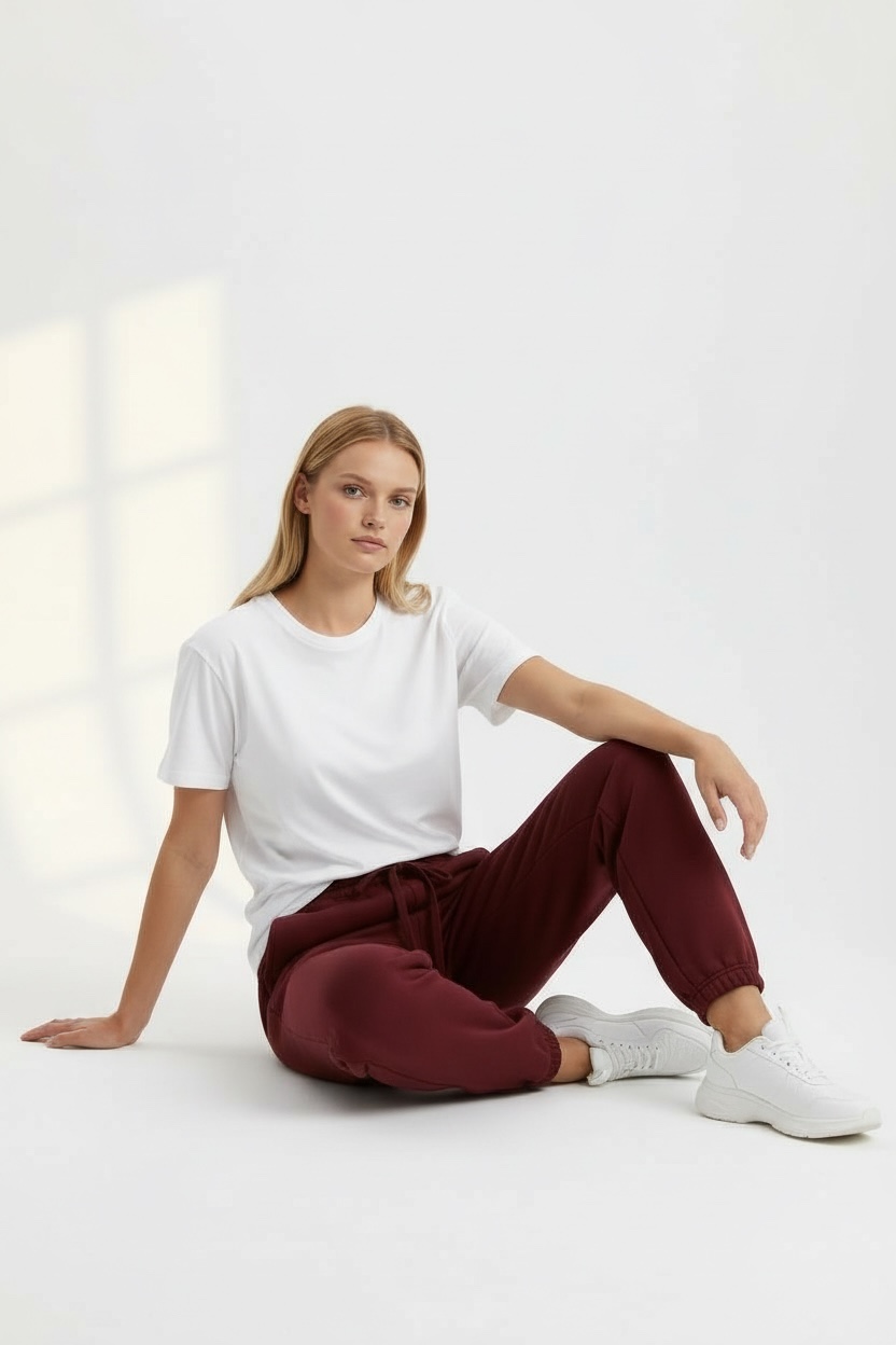 MBM Штани спортивні mbm бордові жіночі теплі