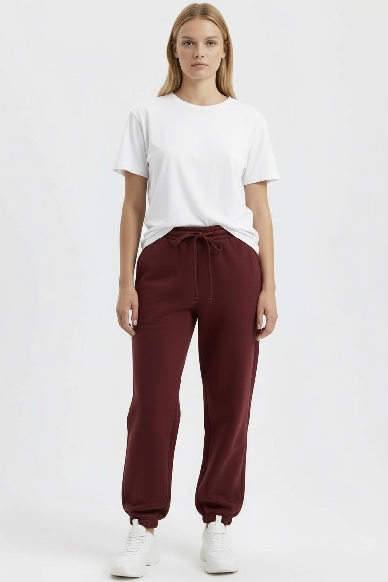 MBM Штани спортивні mbm бордові жіночі теплі