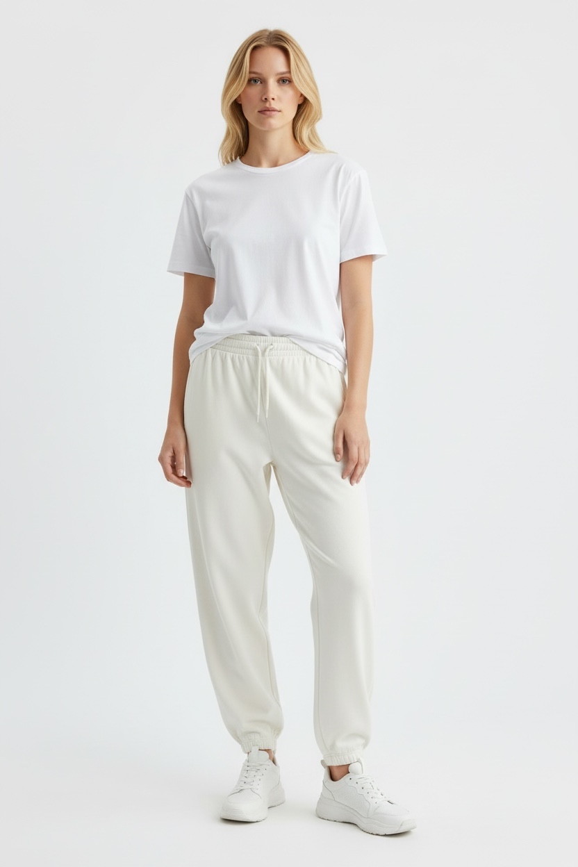 MBM Штани спортивні mbm білі жіночі теплі