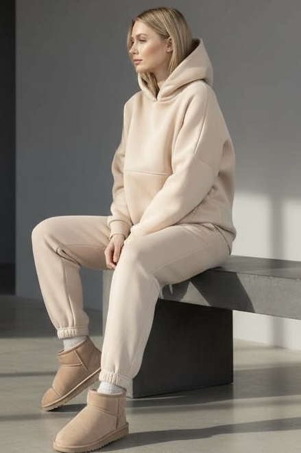 MBM Костюм mbm бежовий жіночій теплий