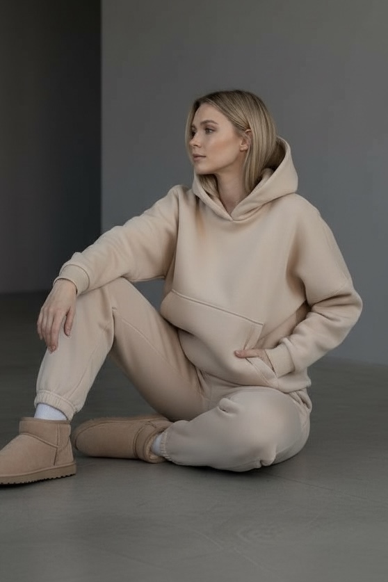 MBM Костюм mbm бежовий жіночій теплий