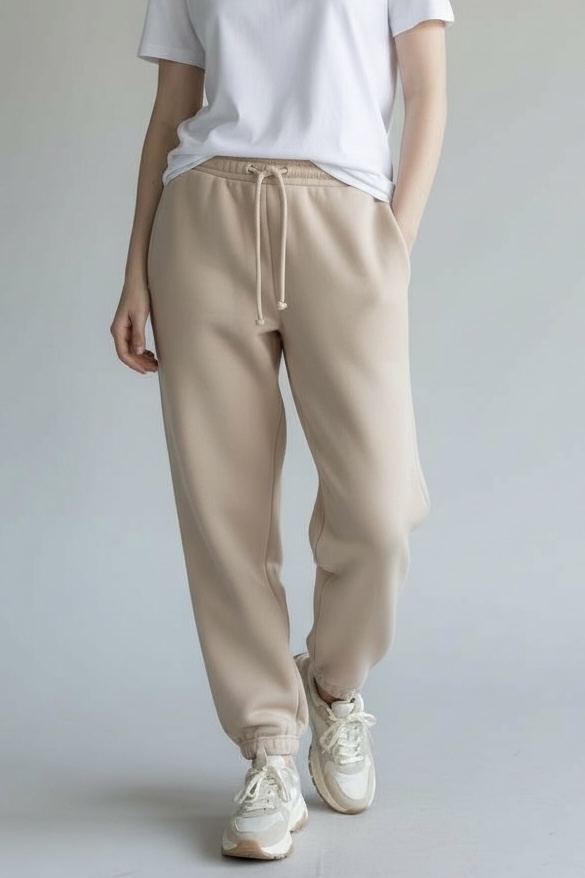 MBM Штани спортивні mbm бежеві жіночі теплі