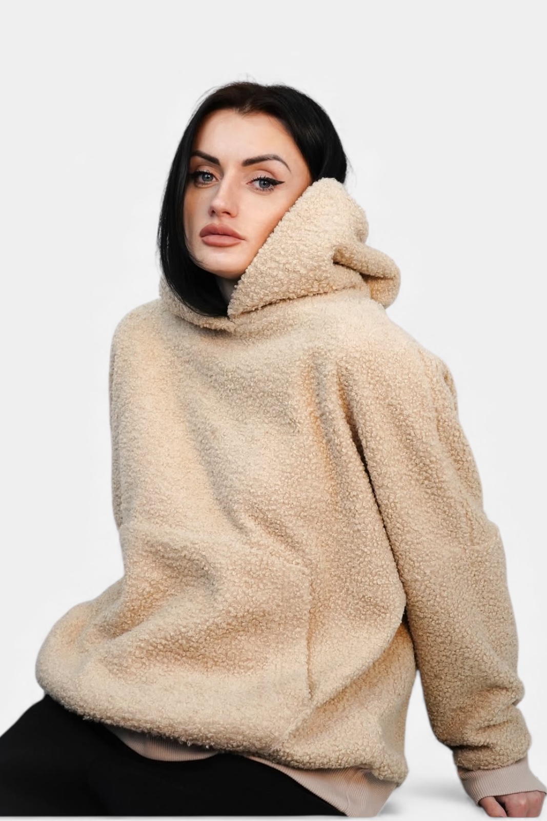 MBM Худі барашка mbm бежевий теплий