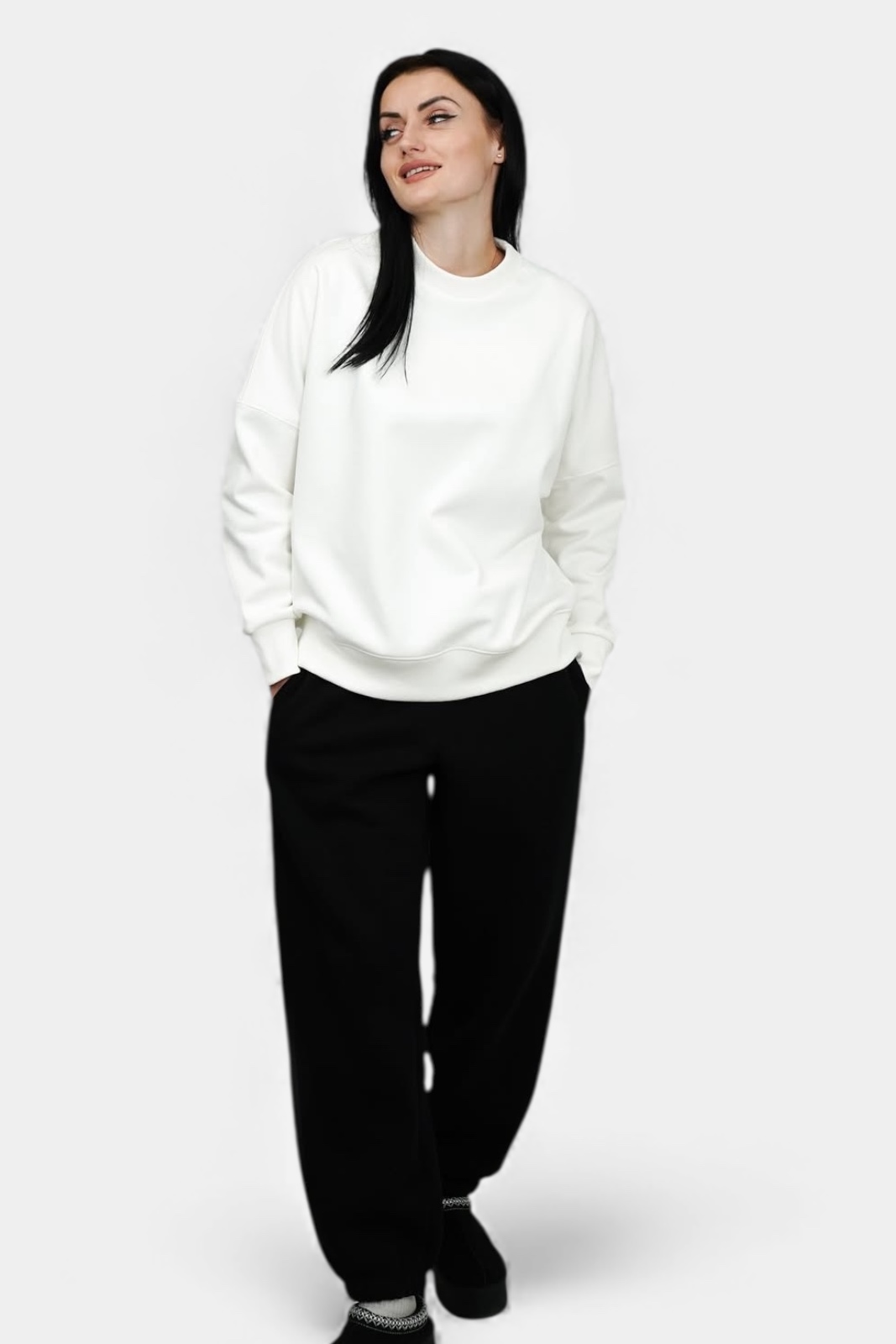 MBM Світшот mbm білий жіночий теплий