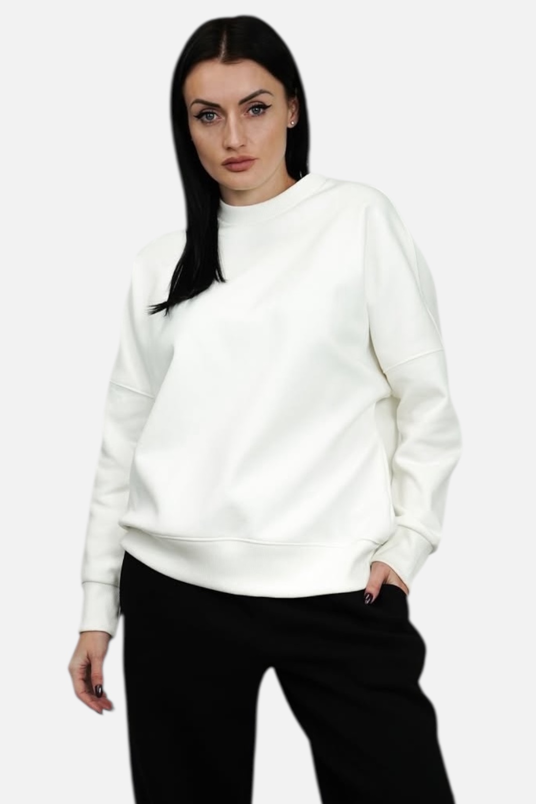 MBM Світшот mbm білий жіночий теплий