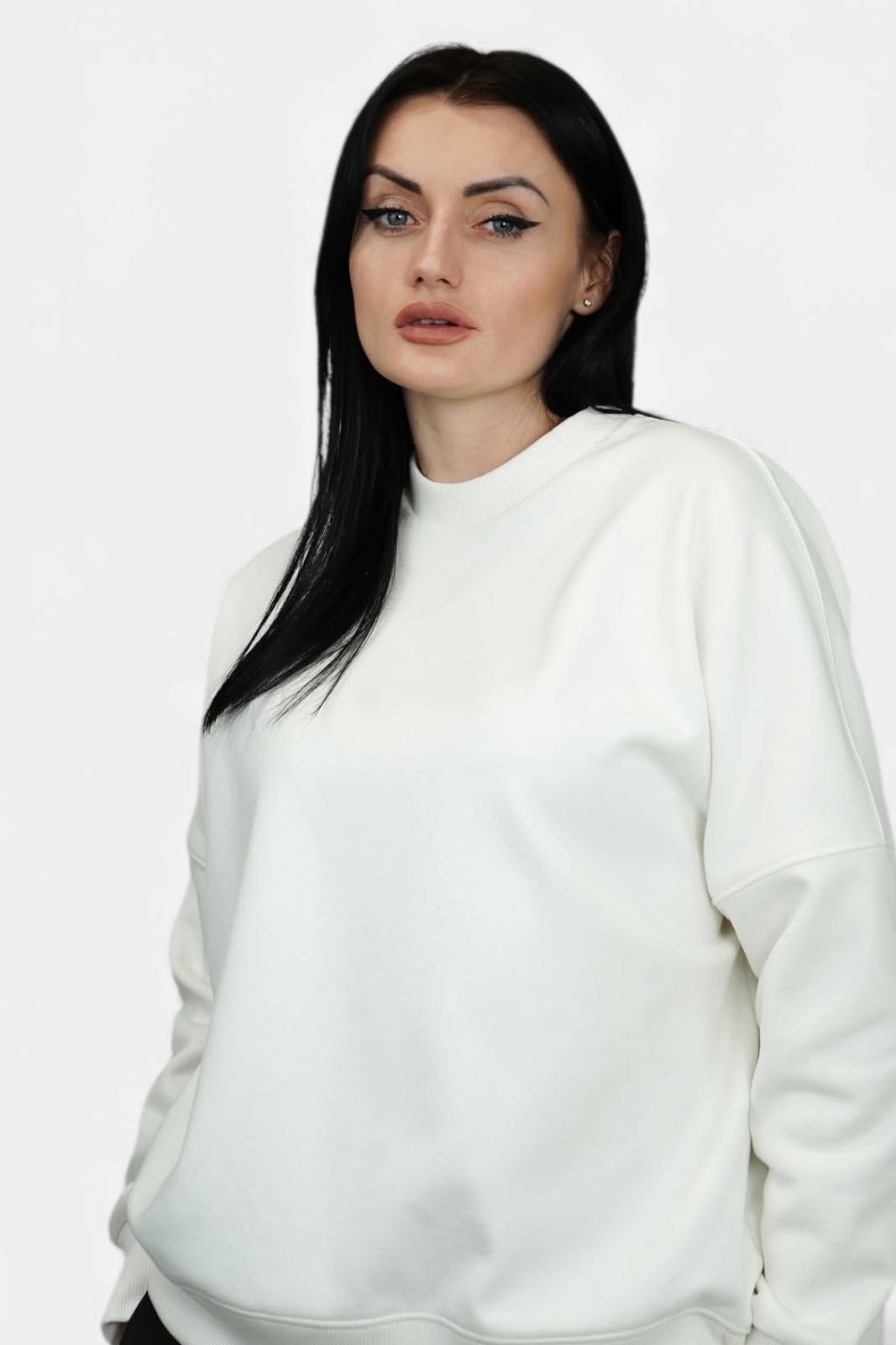 MBM Світшот mbm білий жіночий теплий