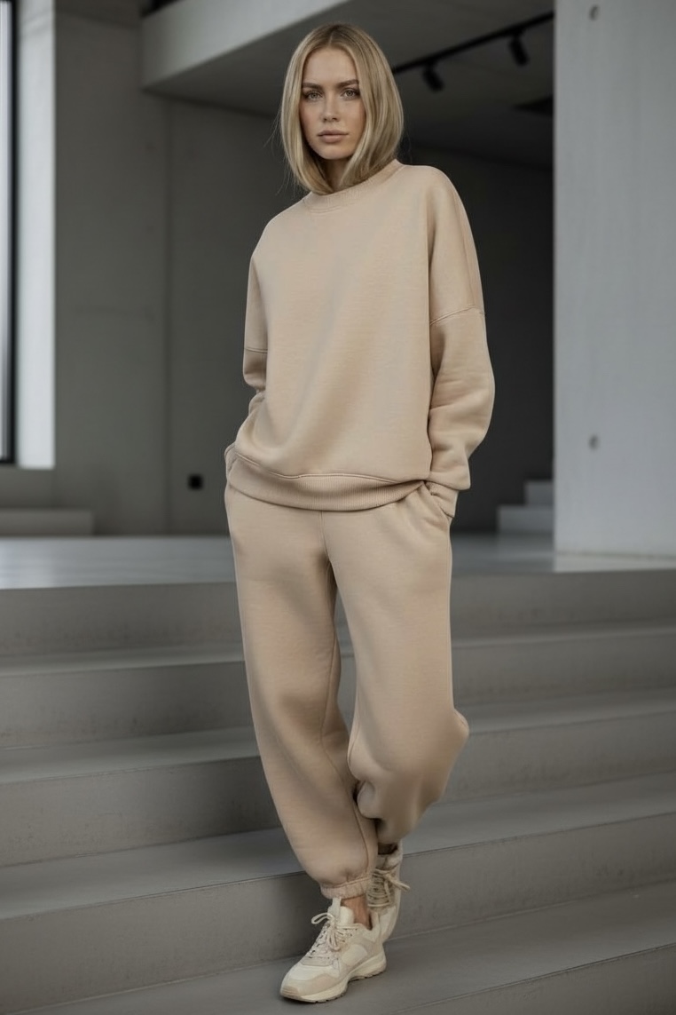 MBM Костюм mbm бежовий жіночий теплий